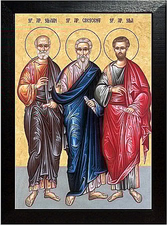 Icoane Iulie - Sfintii Apostoli Sila, Silvan si Crescent