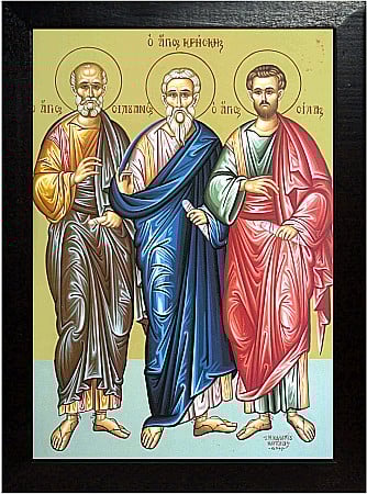 Icoane Iulie - Sfintii Apostoli Silvan, Crescent si Sila