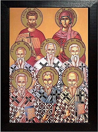 Icoane Octombrie - Sfintii Apostoli Stahie, Amplie, Urban, Narcis, Apelie si Aristobul model Athos