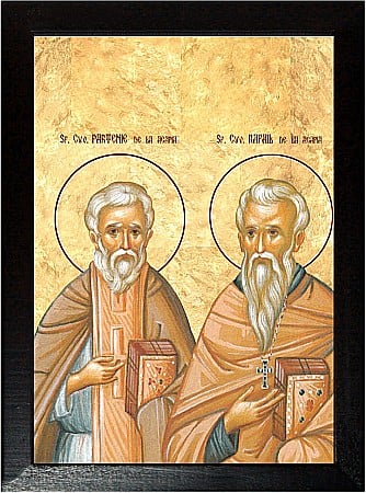 Icoane Decembrie - Sfintii Cuviosi Partenie si Rafail, de la Agapia