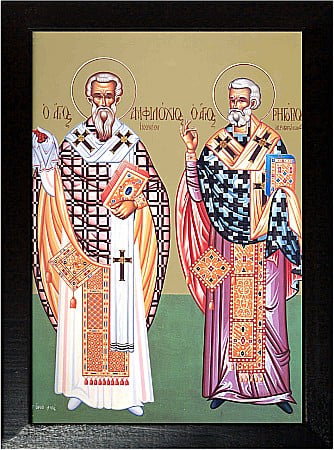 Sfinti Noiembrie - Sfintii Ierarhi Amfilohie si Grigorie model Athos