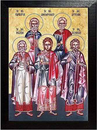 Icoane Noiembrie - Sfinţii Mucenici Achindin, Pigasie, Anempodist, Elpidifor, Aftonie