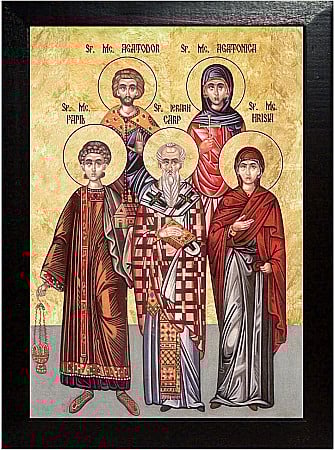 Icoane Octombrie - Sfintii Mucenici Carp, Papil, Agatodor, Agatonica si Hrisi