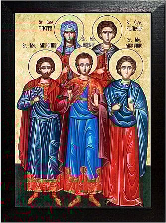 Icoane Octombrie - Sfinţii Mucenici Marcian, Hrisap, Martirie, Tavita, Filadelf
