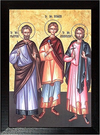 Icoane Noiembrie - Sfintii Mucenici Platon, Roman si Anastasie