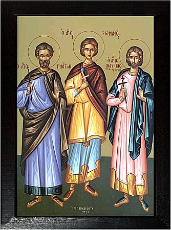 Sfinti Noiembrie - Sfintii Mucenici Platon, Roman si Anastasie model Athos