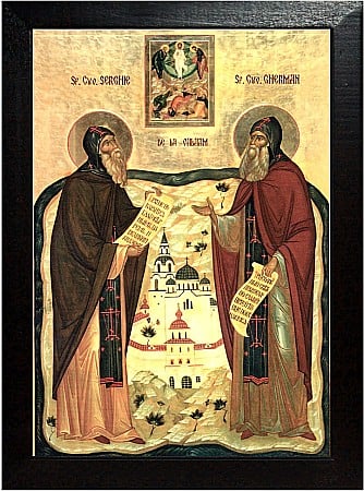 Icoane Iunie - Sfintii Mucenici Serghie si Gherman de la Valaam