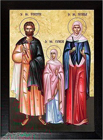 Icoane Octombrie - Sfintii Mucenici Terentie, Neonila si Eunichi