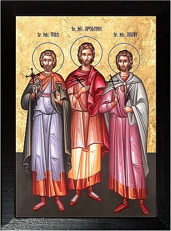 Icoane Decembrie - Sfintii Mucenici Tirs, Apolonie si Arian