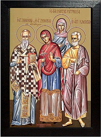 Icoane Octombrie - Sfintii Mucenici Zenovie si Zenova, Eutropia si Apostolul Cleopa model Athos