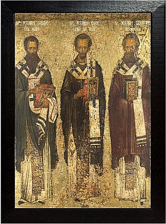 Icoane Ianuarie - Sfintii Trei Ierarhi Vasile cel Mare, Grigorie Teologul și Ioan Gura de Aur