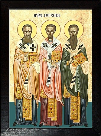 Icoane Ianuarie - Sfinții Trei Ierarhi Vasile cel Mare, Grigorie Teologul și Ioan Gură de Aur