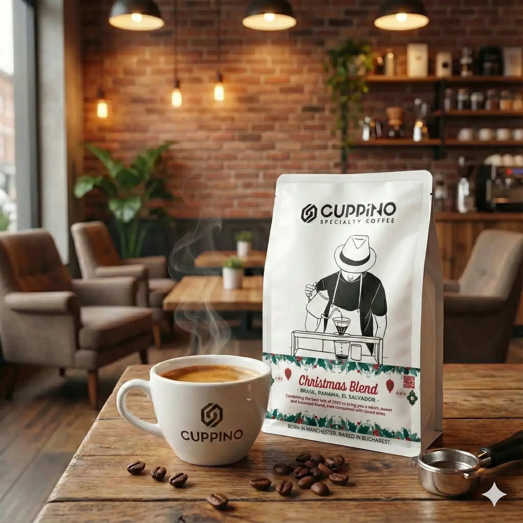 Cafea boabe Cuppino Christmas Blend – 250 g – ambalaj [2]