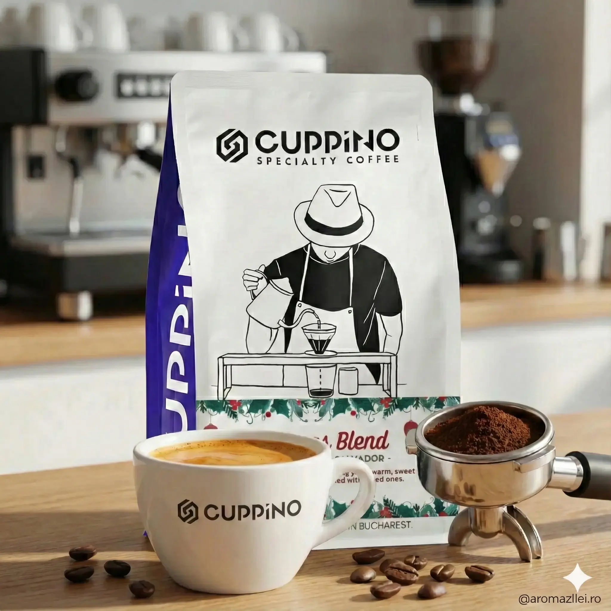 Cafea boabe Cuppino Christmas Blend – 250 g – ambalaj [5]