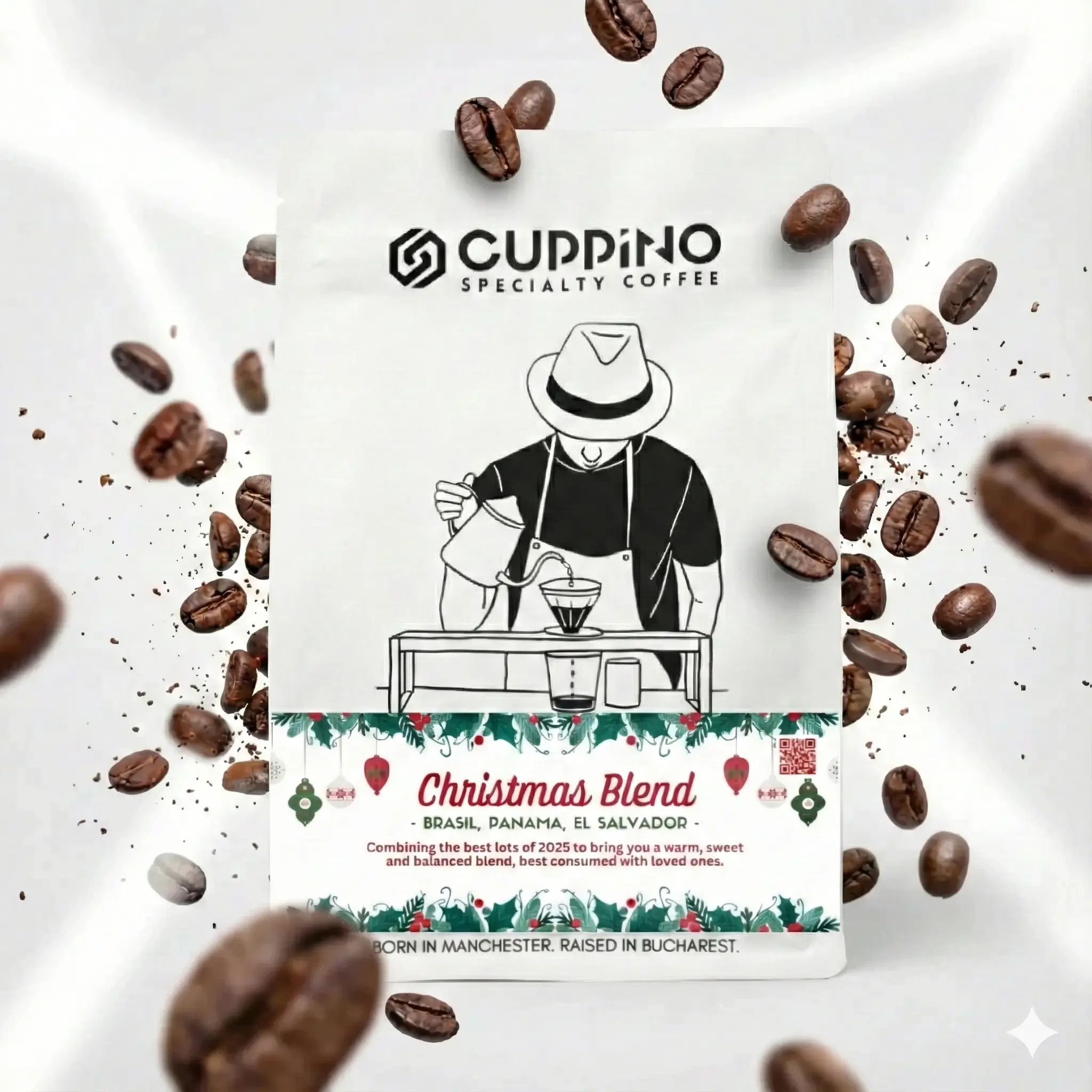 Cafea boabe Cuppino Christmas Blend – 250 g – ambalaj [3]