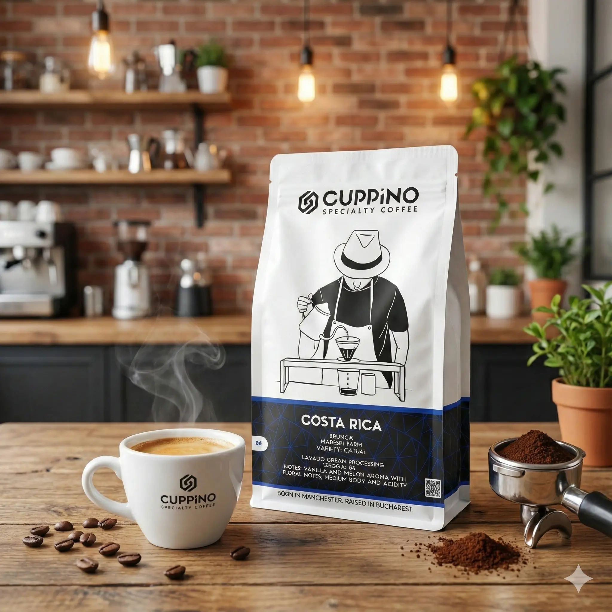 Cafea boabe Cuppino Costa Rica – 250 g | Brunca – ambalaj [2]