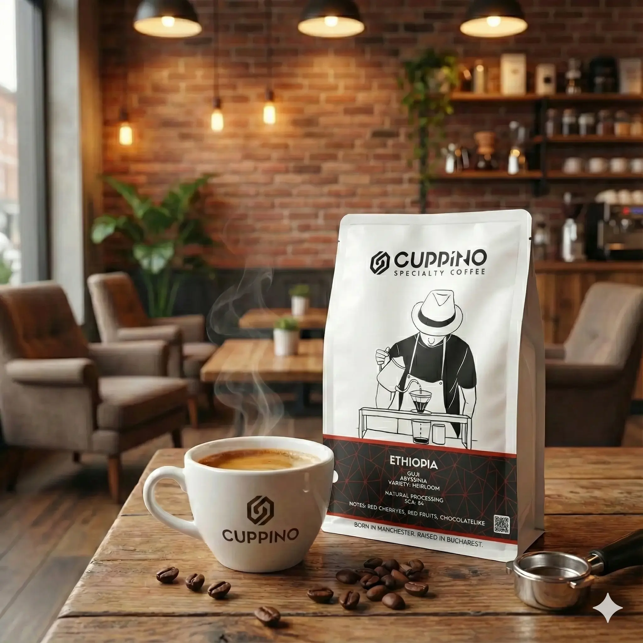 Cafea boabe Cuppino Ethiopia – 250 g | Guji Abyssinia – ambalaj [2]