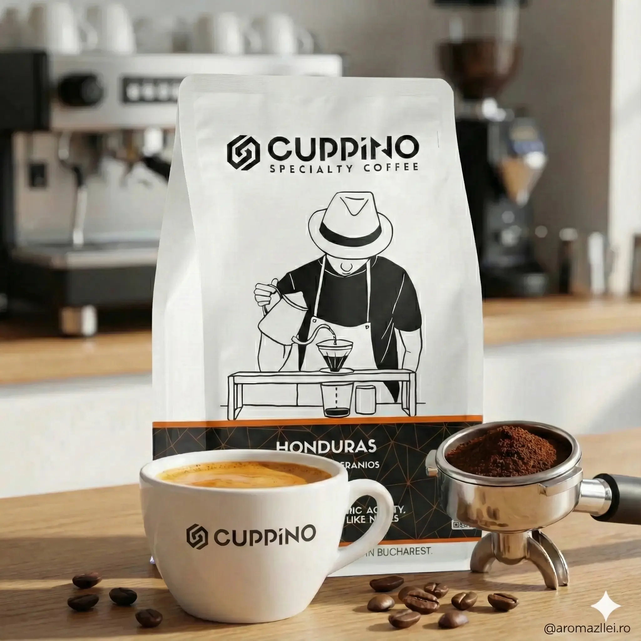 Cafea boabe Cuppino Honduras – 250 g | Los Geranios – ambalaj [5]