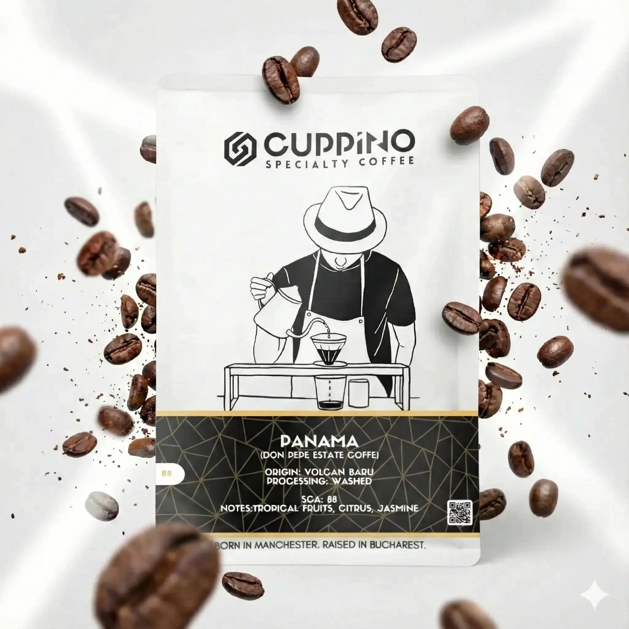 Cafea boabe Cuppino Panama – 250 g | Volcan Barú – ambalaj [3]