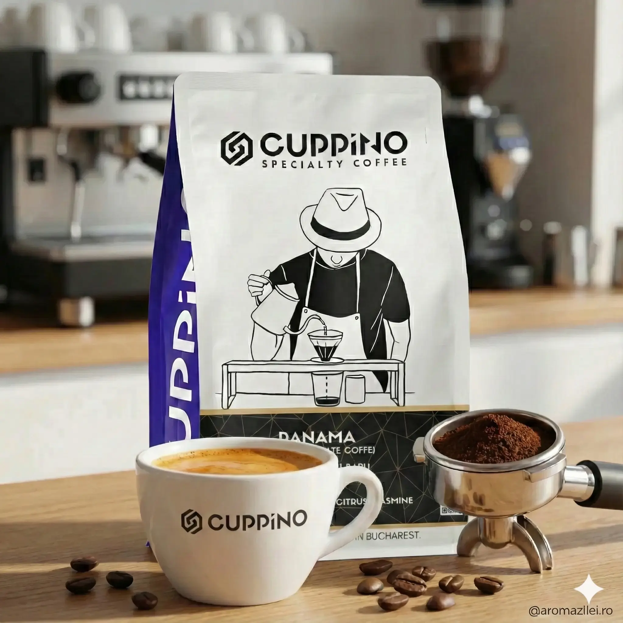 Cafea boabe Cuppino Panama – 250 g | Volcan Barú – ambalaj [5]