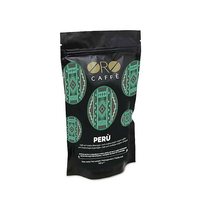 Cafea Peru ORO – 100% Arabica Premium (250g boabe) Subtil, rafinat și cu note de cacao, malț și caramel [1]