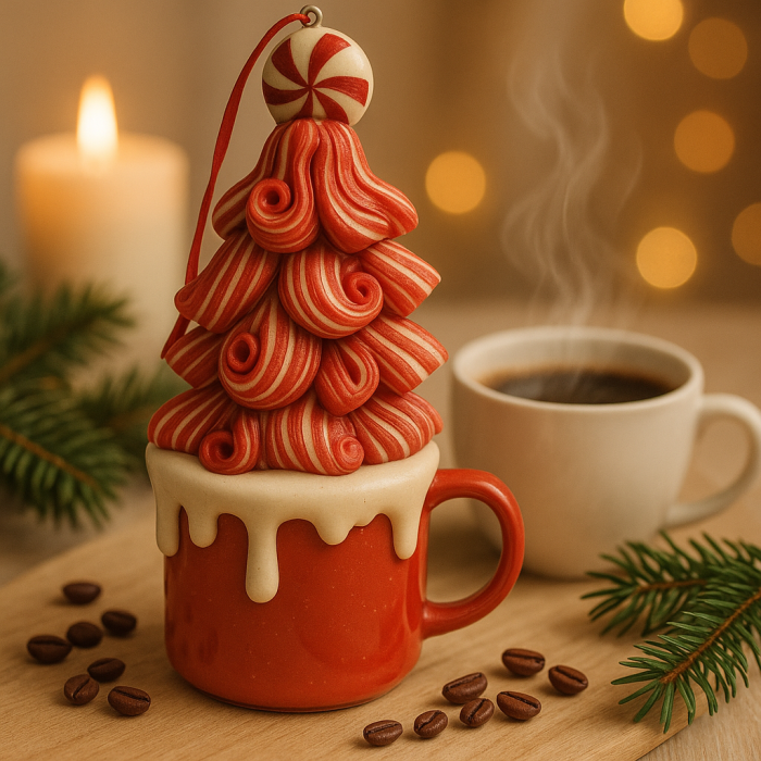 Decorațiune Candy Brad în Cană Metalică [4]