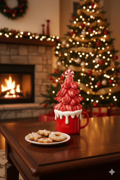 Decorațiune Candy Brad în Cană Metalică [6]