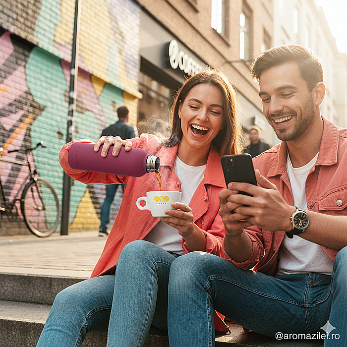 Termos inox Urban Touch 500 ml, grena mat [7]