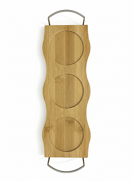 Set 3 Recipiente Ceramice cu Capac din Plută și Tăviță din Bambus [3]