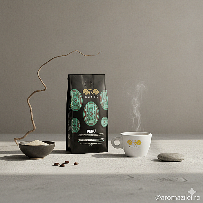 Cafea Peru ORO – 100% Arabica Premium (250g boabe) Subtil, rafinat și cu note de cacao, malț și caramel [4]