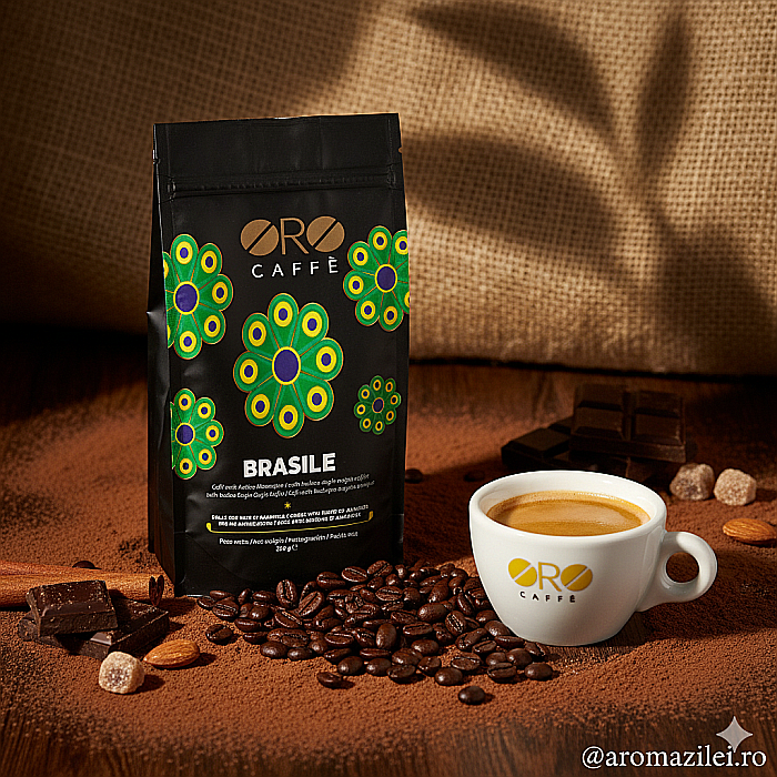 Cafea ORO Brasile – 100% Arabica Single Origin (250g boabe) Gust dulce, cu note fine de migdală [3]