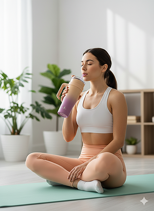 Pahar termoizolant Froska Essence Travel Tumbler – 1000 ml roz-portocaliu [7]