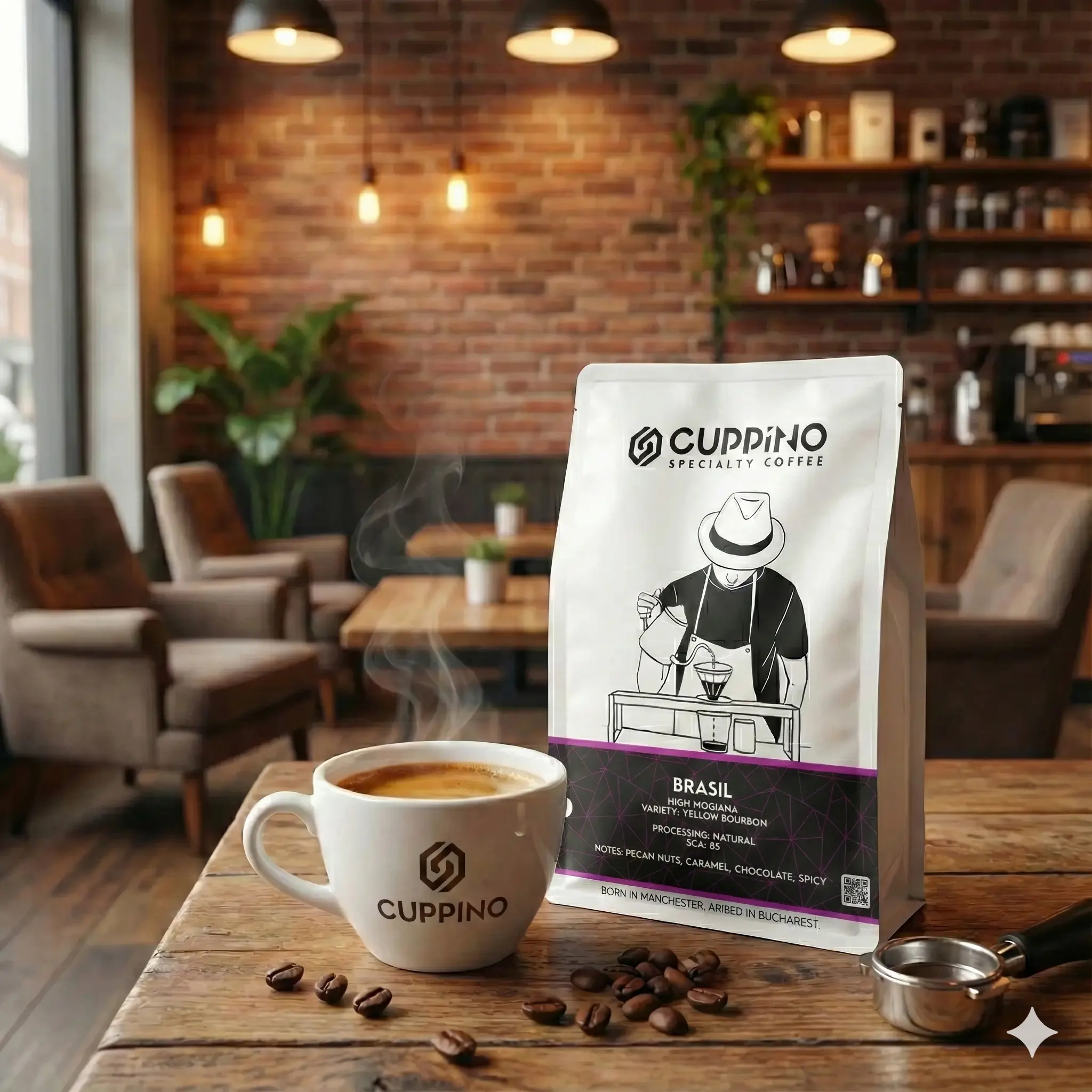 Cafea boabe Cuppino Brazilia – 250 g | High Mogiana – ambalaj [1]