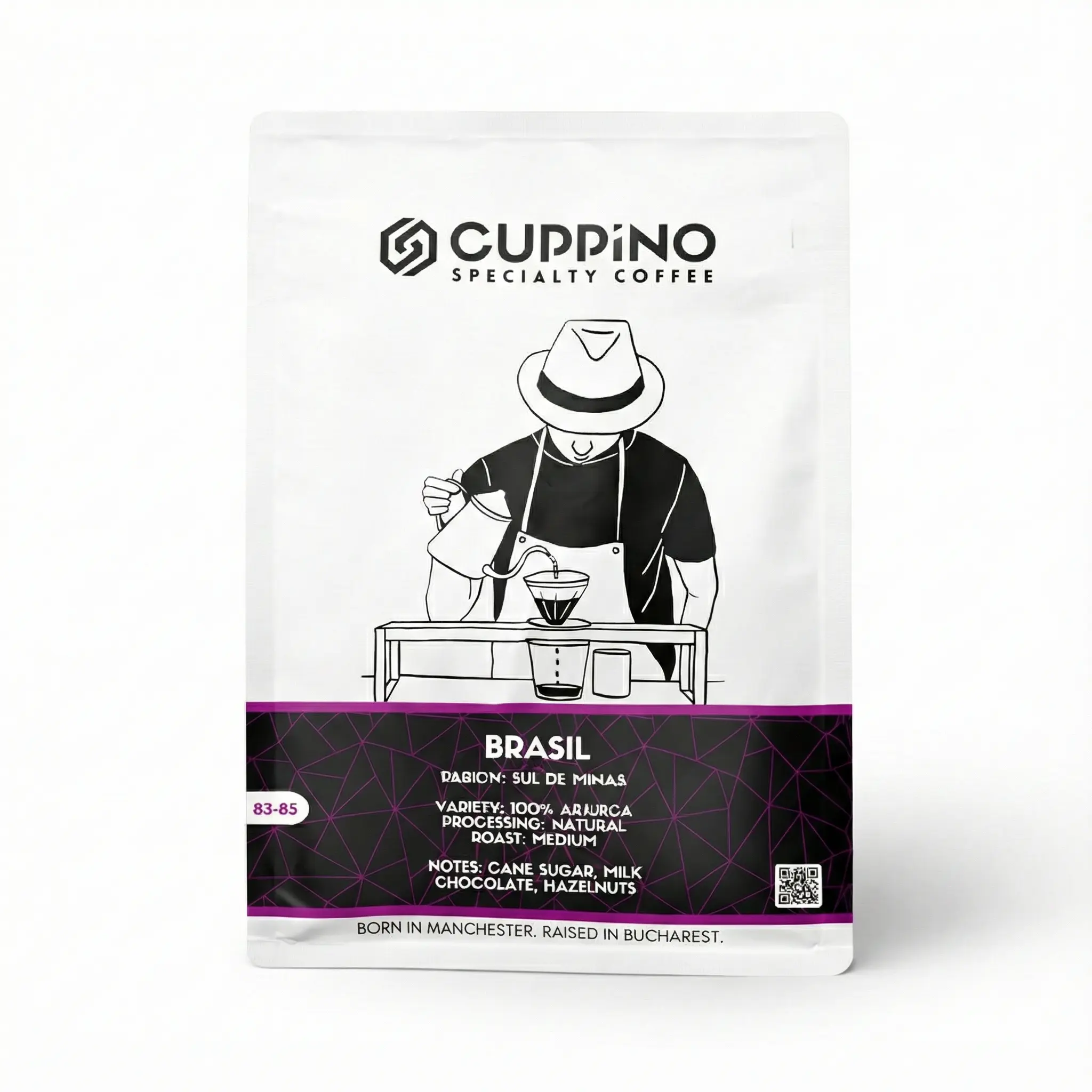 Cafea boabe Single Origin - Cafea boabe Cuppino Brazilia Sul de Minas 250 g – ambalaj original