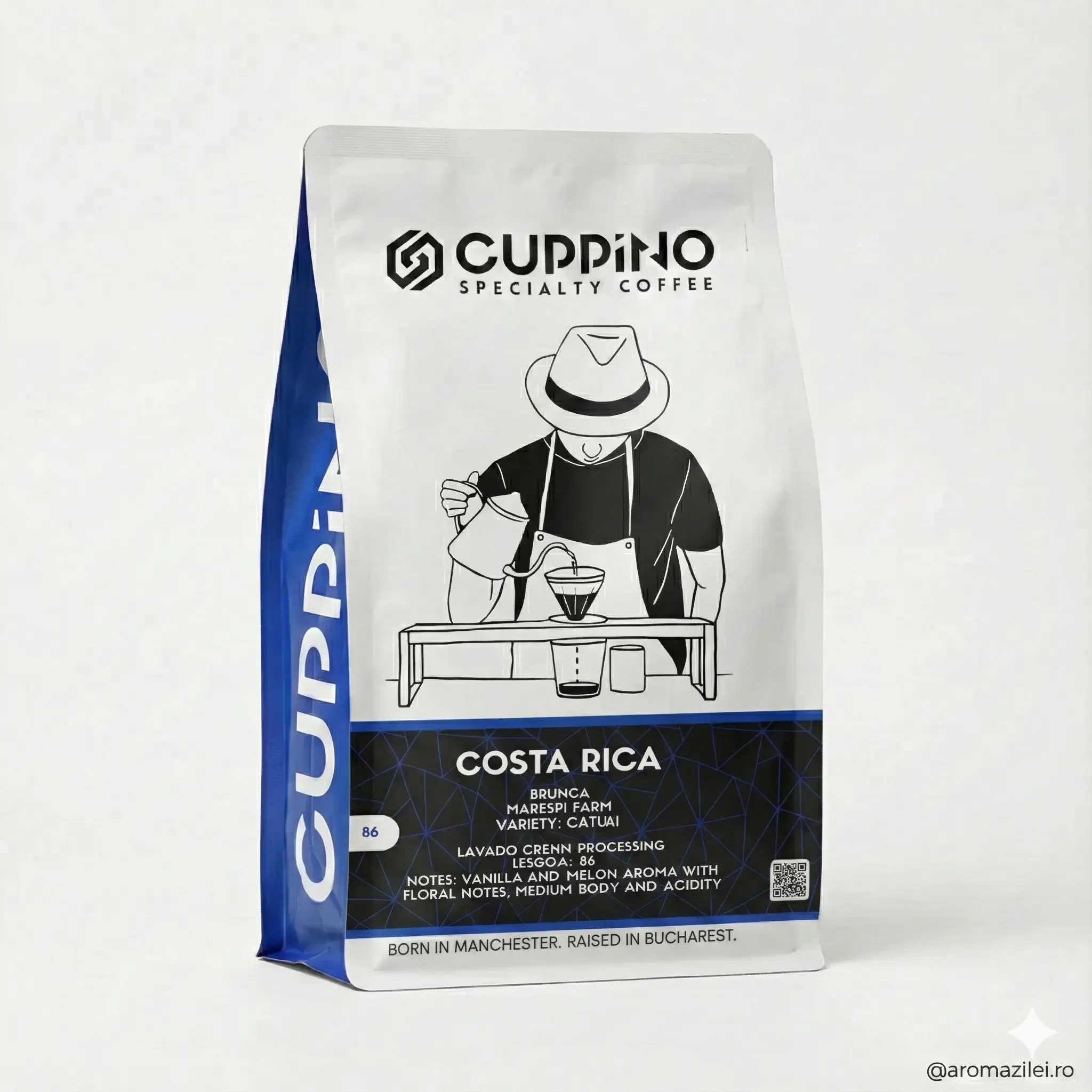Cafea boabe Cuppino Costa Rica – 250 g | Brunca – ambalaj [3]
