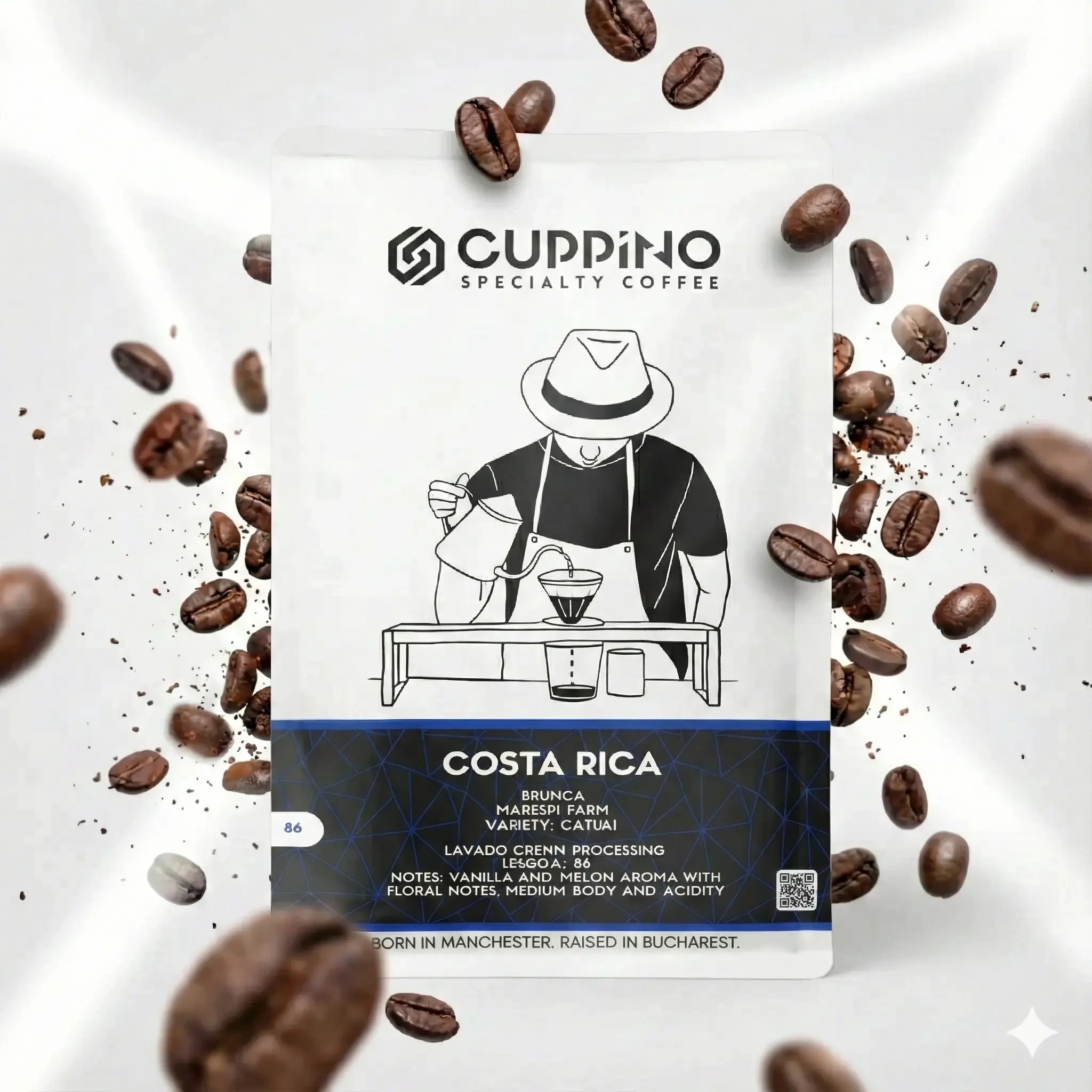Cafea boabe Cuppino Costa Rica – 250 g | Brunca – ambalaj [2]