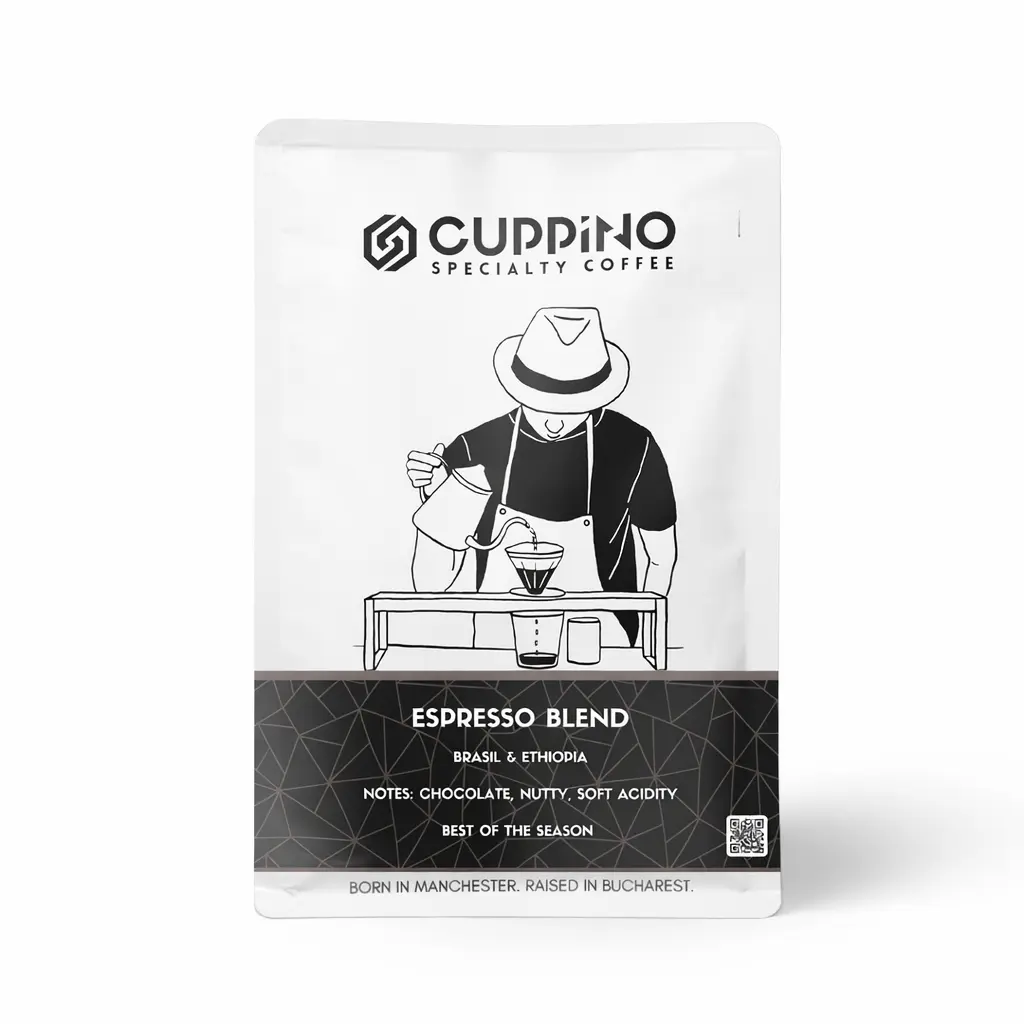 250 Gr - Cafea boabe Cuppino Espresso Blend 250 g – cafea premium pentru espresso