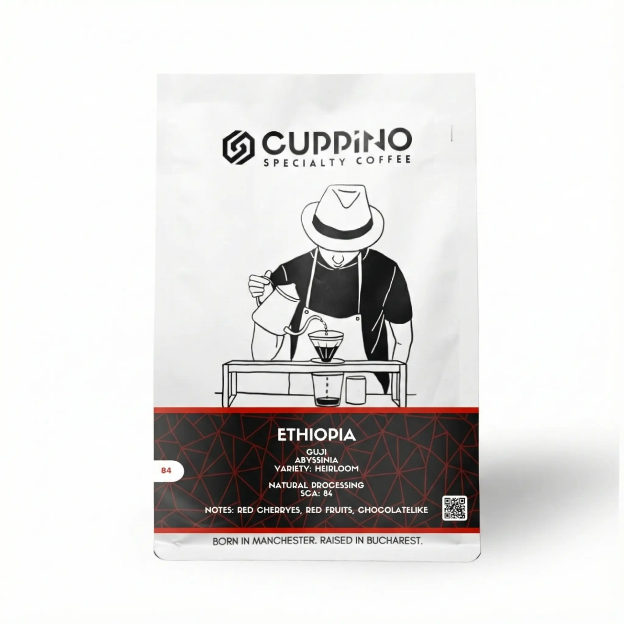 Cafea boabe Single Origin - Cafea boabe Cuppino Ethiopia – 250 g | Guji Abyssinia – ambalaj
