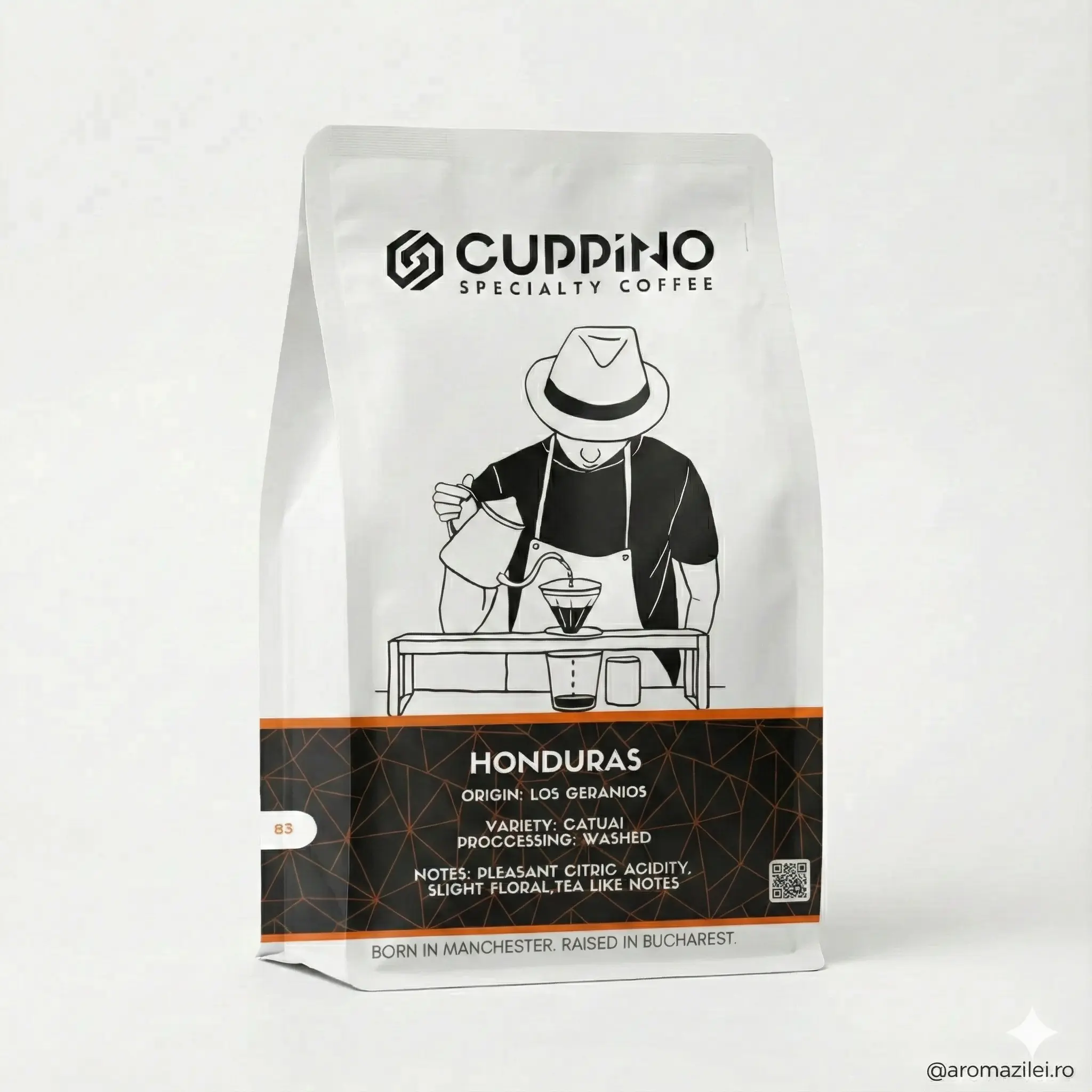Cafea boabe Cuppino Honduras – 250 g | Los Geranios – ambalaj [3]