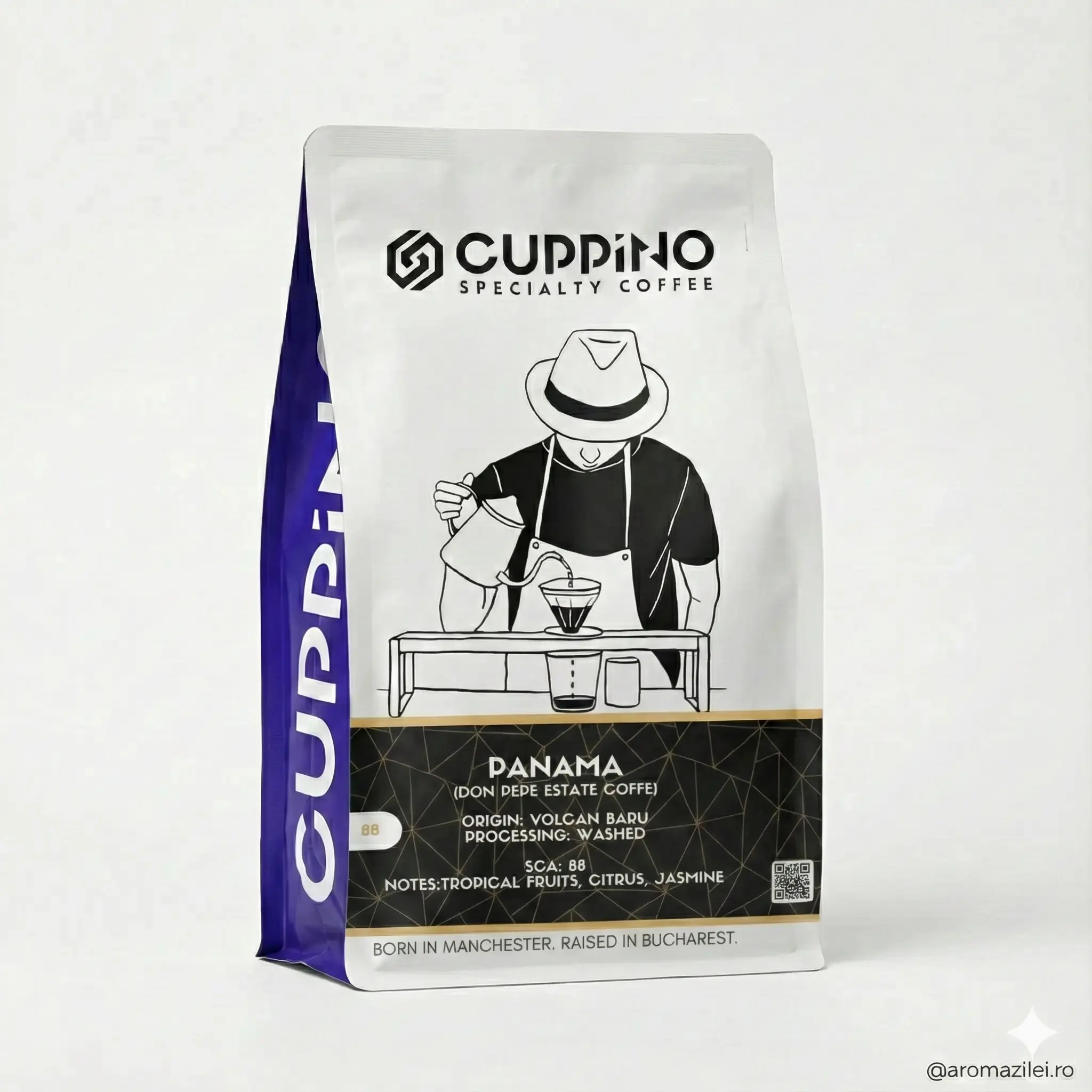Cafea boabe Cuppino Panama – 250 g | Volcan Barú – ambalaj [3]