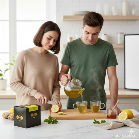 Ceai Verde BIO cu Ghimbir și Lămâie – ORO [4]