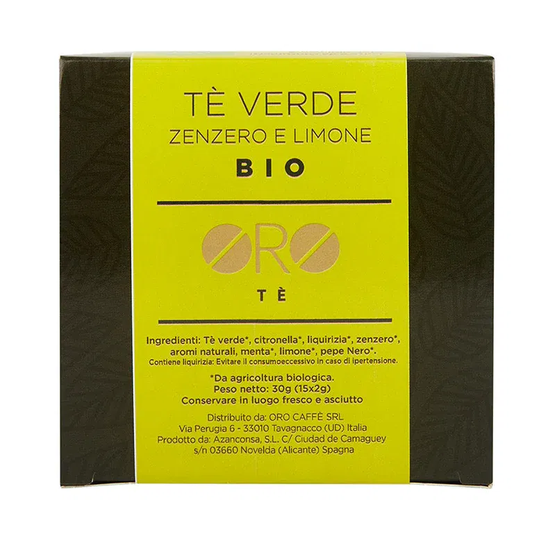 Ceai Verde BIO cu Ghimbir și Lămâie – ORO [1]