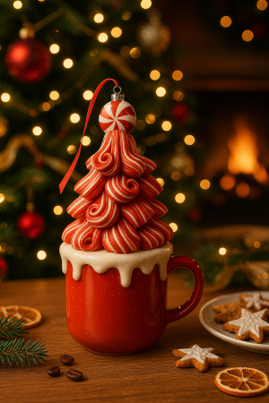 Decorațiune Candy Brad în Cană Metalică [4]