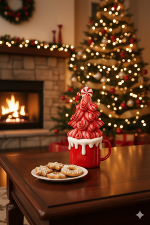 Decorațiune Candy Brad în Cană Metalică [5]