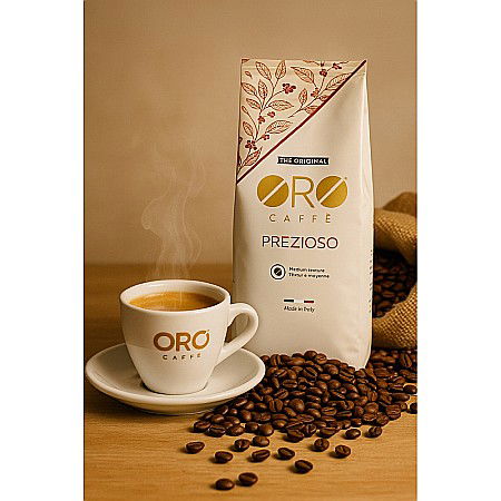 Cafea ORO Prezioso – 100% Arabica, blend floral & delicat (500g boabe) Arome florale și fructate, corp ușor și prăjire artizanală italiană [3]