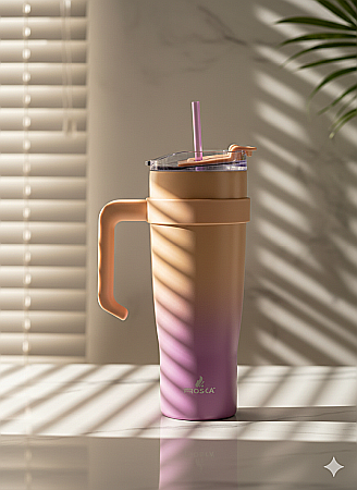 ACCESORII - Pahar termoizolant Froska Essence Travel Tumbler – 1000 ml roz-portocaliu