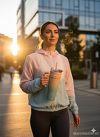 Paharul termoizolant Froska Essence Travel Tumbler 1000 ml-albastru-verde gradient [6]