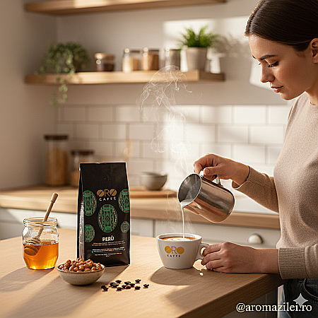 Cafea Peru ORO – 100% Arabica Premium (250g boabe) Subtil, rafinat și cu note de cacao, malț și caramel [4]