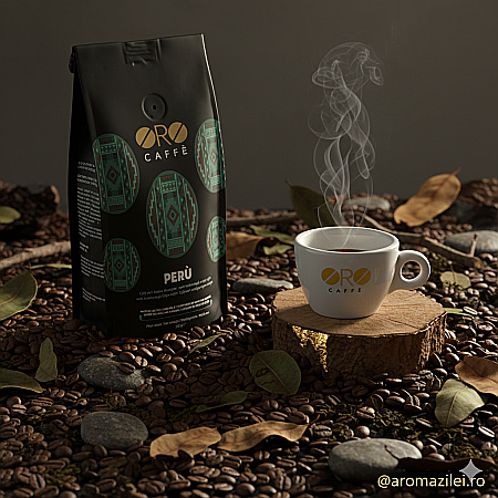Cafea Peru ORO – 100% Arabica Premium (250g boabe) Subtil, rafinat și cu note de cacao, malț și caramel [1]