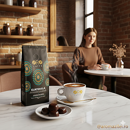Cafea ORO Guatemala – 100% Arabica Single Origin (250g boabe) Arome intense de ciocolată și caramel, cu note delicate de condimente. [4]